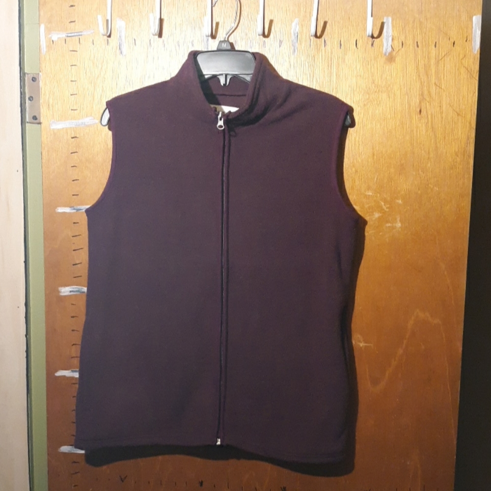 Purple fleece zip-up vest